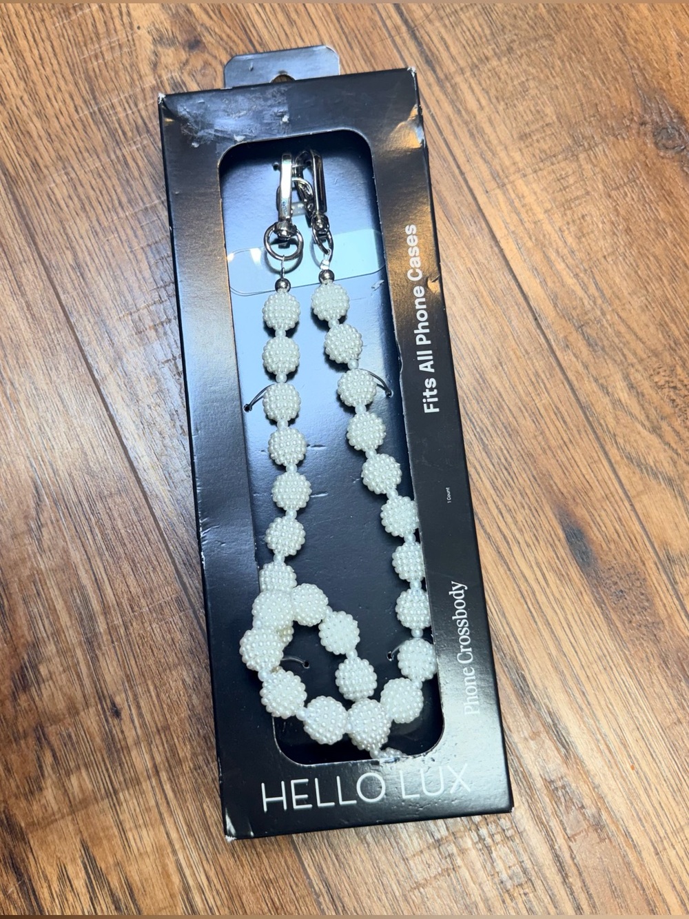 White Beaded Necklace - Textured Pearl-Style Strand